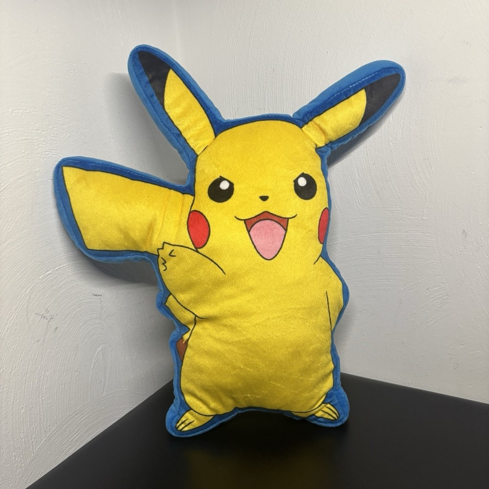 Pokemon 15" PIKACHU Plush Soft Pillow Thumbs Up Northwest Yellow Blue‎